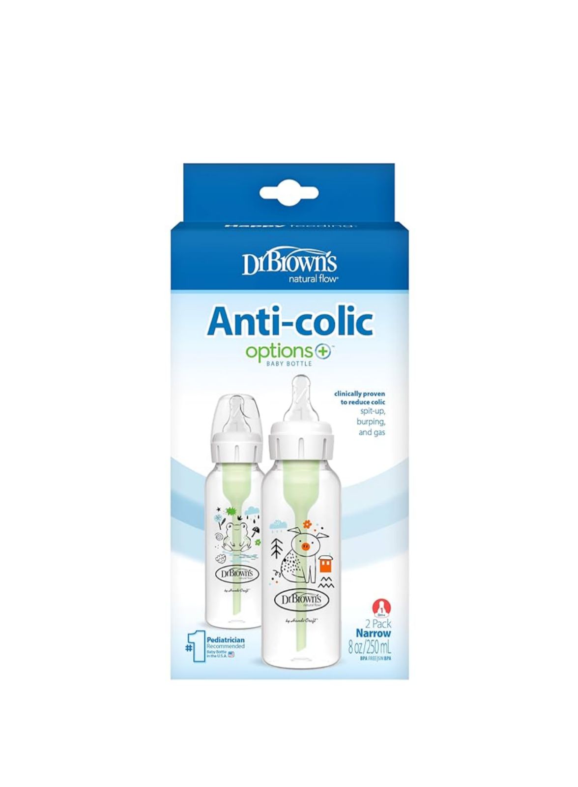 Dr. Brown’s Natural Flow Anti‑Colic Options+ Baby Bottle