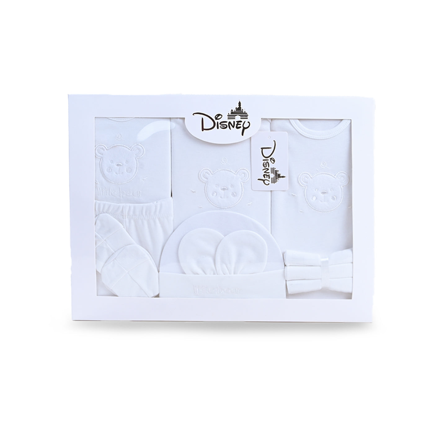 All White 10 Piece Winter New Born Starter Set Gift Box