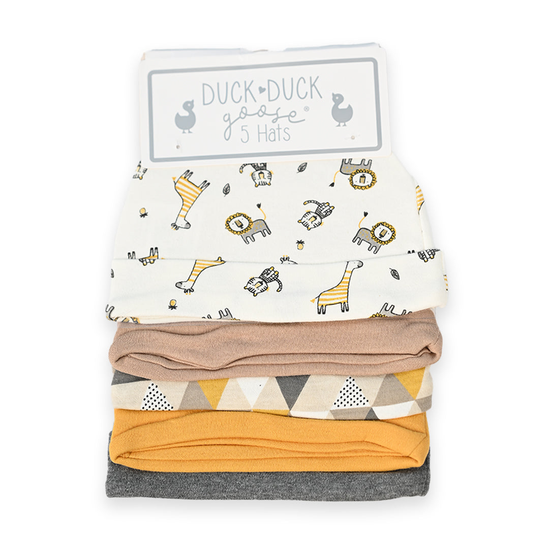 Duck & Duck Zoo 5 Piece Cotton Cap Set