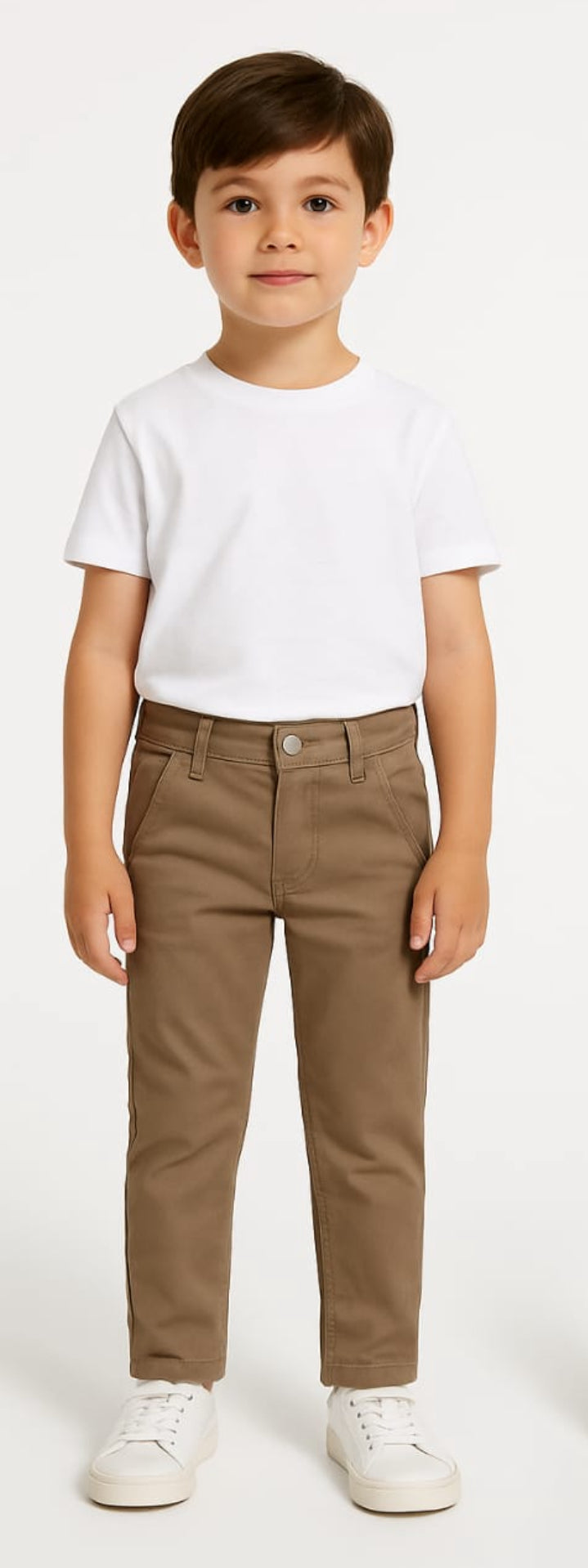 Slim-Fit Brown Pants