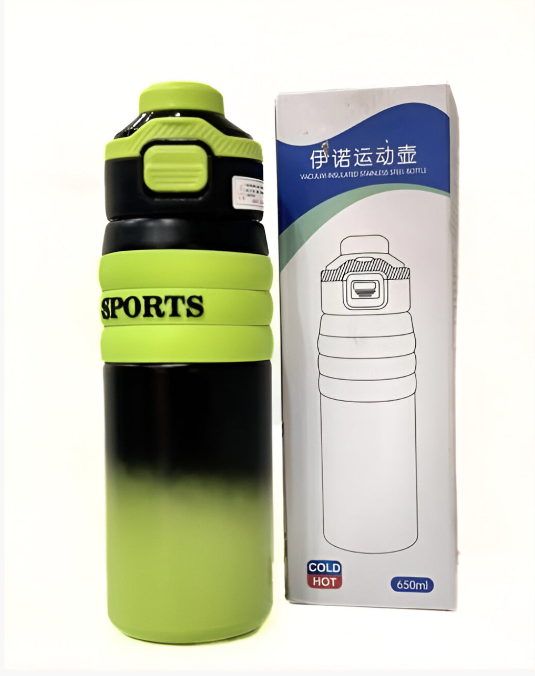 Sports Thermos Bottle – 650ml (Hot & Cold)