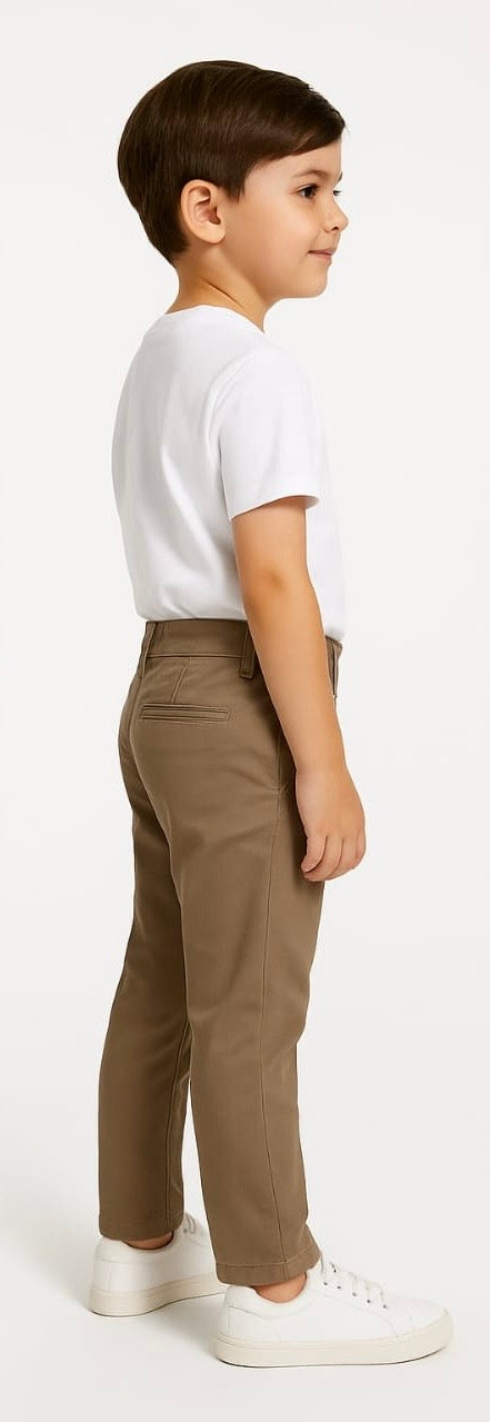 Slim-Fit Brown Pants