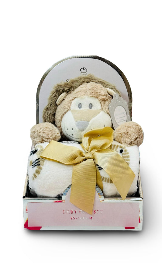 Blanket & Lion Plush Toy - Gift Packaging