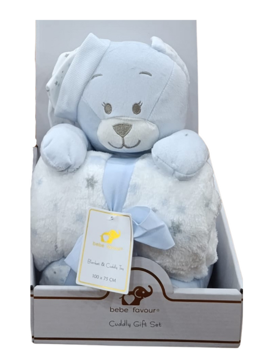 Baby Blanket with Cuddle Teddy Bear - Stuff Toy