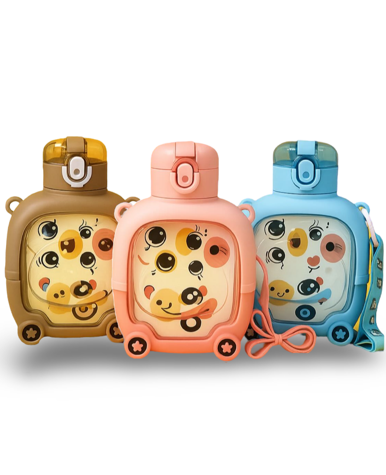 Cartoon Kids - Water Bottle with fun activity.