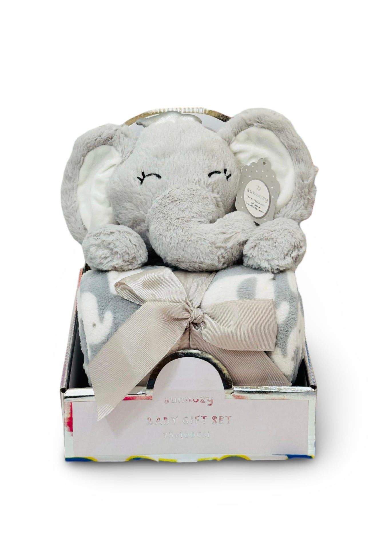 Blanket & Elephant Plush Toy - Gift Packing