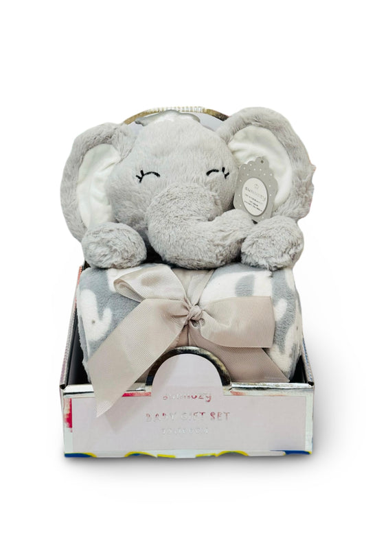 Blanket & Elephant Plush Toy - Gift Packing