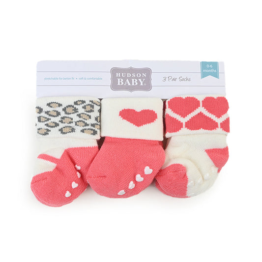 Leopard Heart Socks Pack Of 3