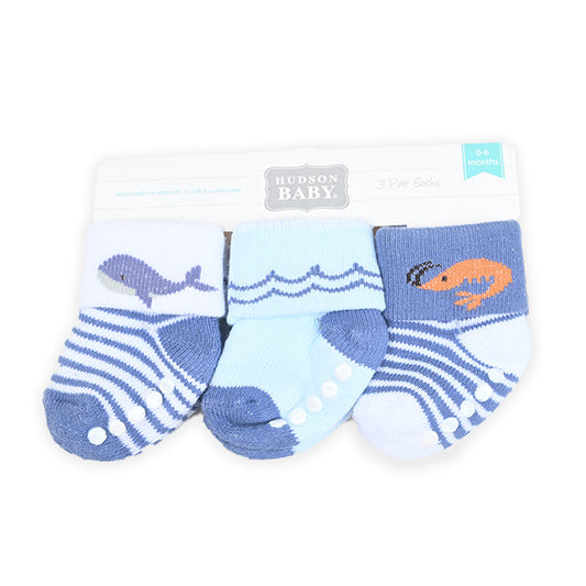 Hudson Whale 3 piece socks set