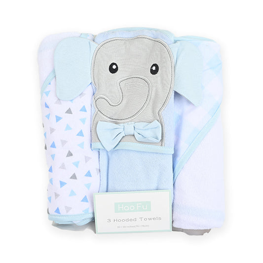3 Piece Hooded Towel Set