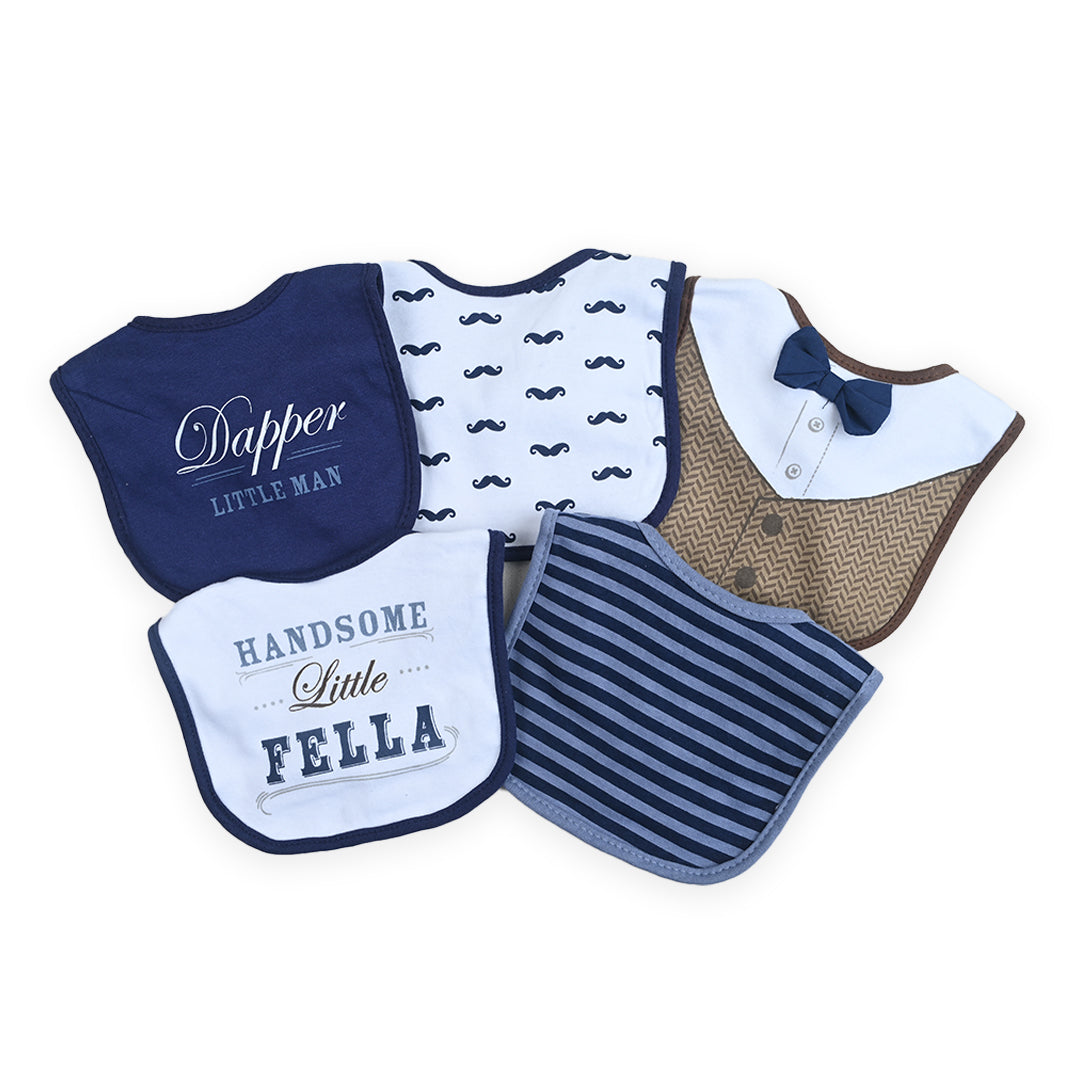 Tuxedo 5 Piece Bib Set