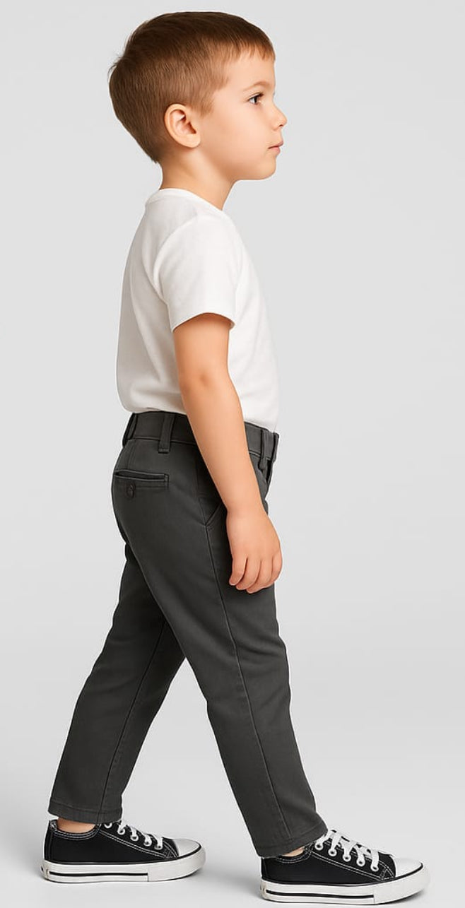 Straight-Fit Grey Pants