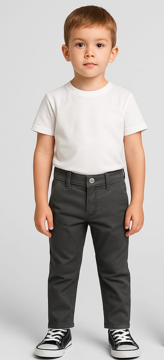 Straight-Fit Grey Pants